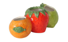 Vase Frutas, rot/orange/grün
