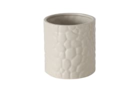 Übertopf Steingut, braun, 13,5 cm