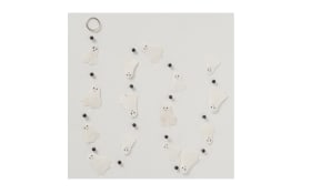 Capiz-Girlande Ghostie, weiß, 180 cm