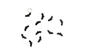 Capiz-Girlande Ghostie, schwarz, 180 cm