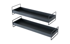 Tablett 2er-Set Wolga, schwarz