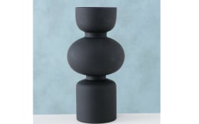 Vase Nelika, glas schwarz, 29 cm