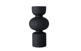 Vase Nelika, glas schwarz, 29 cm