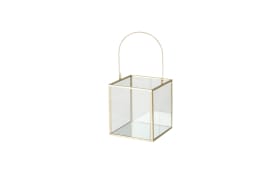 Windlicht-Set Malta, transparent/gold, 2-teilig