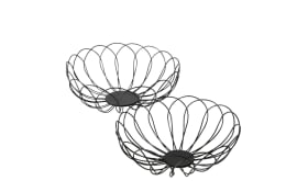 Korbset Floria, schwarz, 2-teilig
