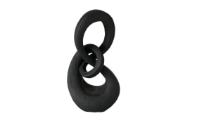 Skulptur Chainy, schwarz, 32,5 cm