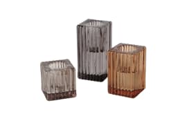 Kerzenleuchter Set Nira, bunt, 3tlg