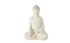 Buddha Figur Canoso, weiß, 30 cm