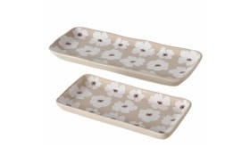 Servierplattenset Canea, beige, 2-teilig