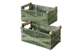 Korbset Cesto, dunkelgrün, 2-teilig