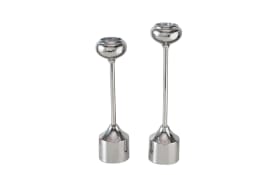 Kerzenleuchterset Donus, silber, 2-teilig