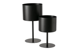 Übertopfset Podest, schwarz, 2-teilig