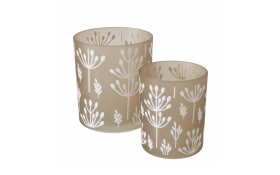 Windlichtset Farah, beige, 2-teilig