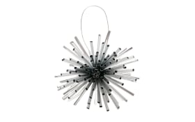 Weihnachtsanhänger Sprinkle, silber, 8 cm, 6-teilig
