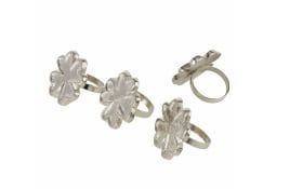Serviettenringe Lucky, silber, 4er-Set 