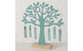 Dekoaufsteller Wunschbaum, türkis 