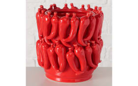 Übertopf Peperoni, rot, 21 cm