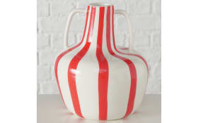 Vase Londi, weiß/rot