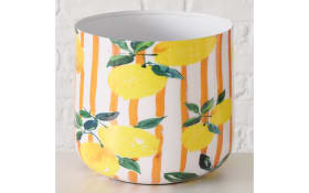 Übertopf Rialto, gelb/weiß, 21,2 cm