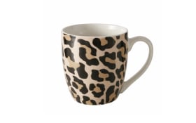 Jumbobecher Leony, schwarz/braun, 400 ml