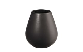 Vase ease, Steingut, black iron, 18 cm