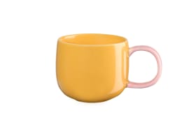 Espressotasse Joy, gelb/rosa