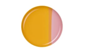 Dessertteller Joy, gelb/rosa, 22 cm