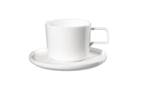 Kaffeetasse mit Unterteller oco, weiß
