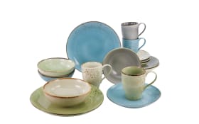 Kombiservice Nature Collection, stone/water/green/earth, 16-teilig