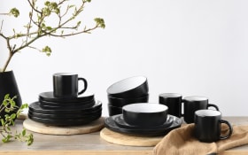 Kombiservice Nordic cool black, schwarz/weiß, 16-teilig