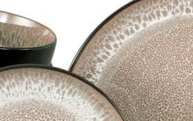 Kombiservice Nordic Fjord, beige/schwarz, 16-teilig