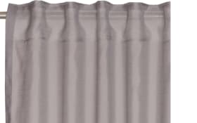 Vorhang mit verdeckter Schlaufe Solid, Polyester, grau, 130 x 250 cm