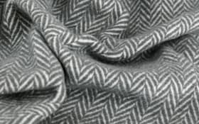 Plaid, anthrazit, Herringbone Muster, 140 x 200 cm