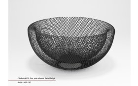 Obstkorb rund in schwarz, 29,5 cm