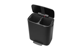 Tretmülleimer Bo, schwarz, 2 x 30 L