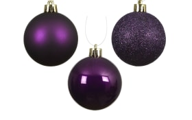 Set Weihnachtskugeln, feige, 6 cm