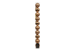 Set Weihnachtskugeln, brandy, 6 cm