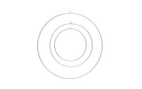 Ring im 3er-Set aus Eisen in silber, 50 cm