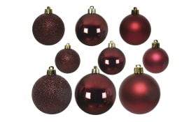 Weihnachtskugel-Set, ochsenblut, 6 cm