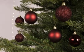 Weihnachtskugel-Set, ochsenblut, 6 cm