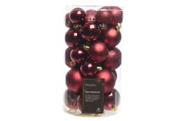 Weihnachtskugel-Set, ochsenblut, 6 cm