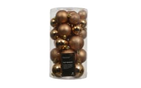 Weihnachtskugel-Set, brandy, 6 cm