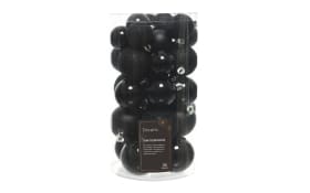 Weihnachtskugel-Set, schwarz, 6 cm
