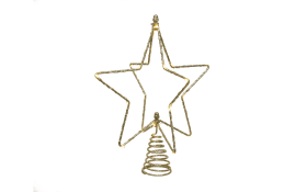 Micro LED-Baumspitze, gold, 25 cm