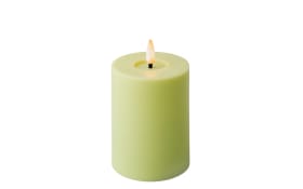 LED Kerze, grün/warmweiß, 12,3 cm