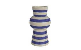 Vase, blau/weiß, 18 cm