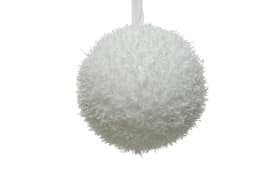 Weihnachtskugel Eis, weiß, 8 cm