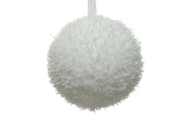 Weihnachtskugel Eis, weiß, 10 cm