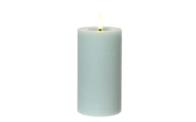 LED Kerze, hellblau, 15 cm