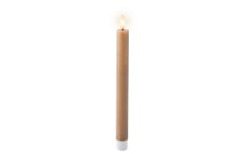 LED Spitzkerze, hellbraun, 2er Set